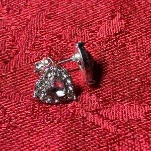 Rhinestone Heart Earrings